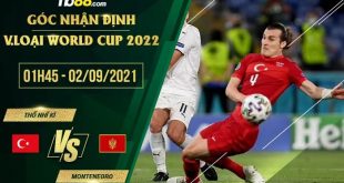 Kèo hot Thổ Nhĩ Kỳ vs Montenegro