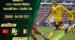 Kèo thơm U21 Thổ Nhĩ Kỳ vs U21 Bỉ