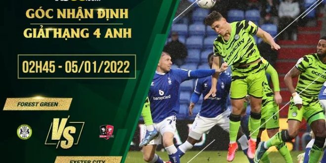 Tỷ Lệkèo Forest Green vs Exeter City