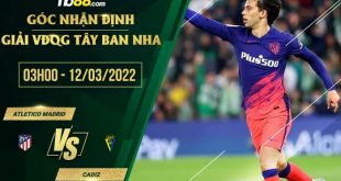 Tỷ lệ kèo Atletico Madrid vs Cadiz