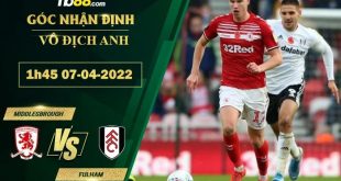 Tỷ lệ kèo Middlesbrough vs FulhamTỷ lệ kèo Middlesbrough vs Fulham
