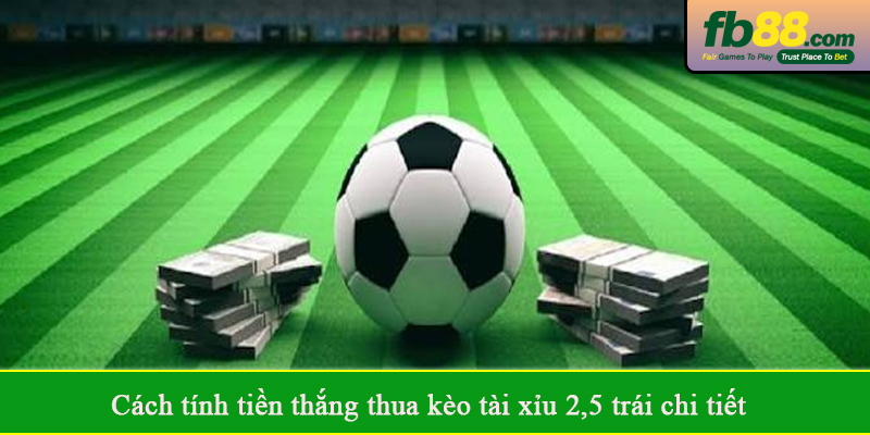 Cách tính tiền thắng thua kèo tài xỉu 2,5 trái chi tiết